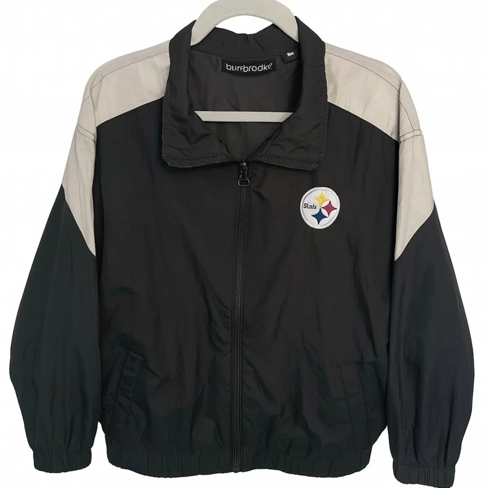 Pittsburgh Steelers Windbreaker XL | Dunbrooke | Full Zip | SI Logo | Black